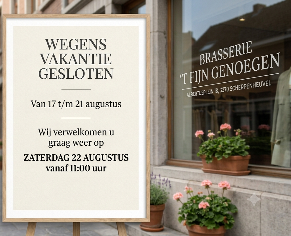 Welkom bij 't Fijn Genoegen!