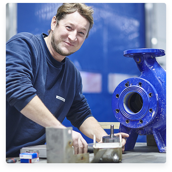 Mechanic working on trailer