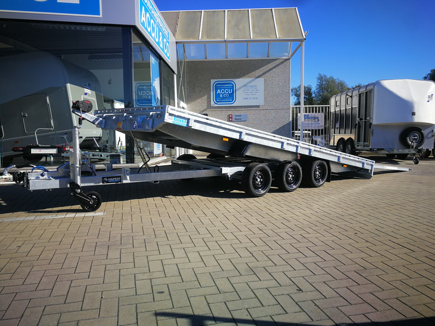 5m05 x 2m20 / 3500 kg / Kantelbare autotrailer met handlier